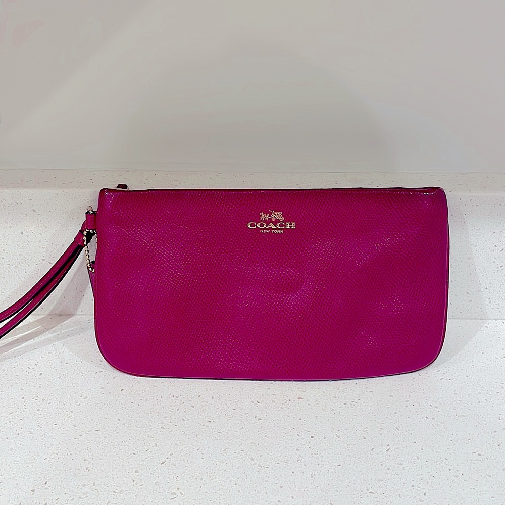 Coach Burgundy Wristlet